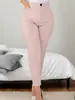 Transfronterizo Nuevo Modelo Directo de Fábrica Color Sólido Casual Corte Delgado Oficina Viaje Pantalones de Mujer Venta al por Mayor Dropshipping