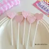 Brillo Lentejuela Corazón Estrella Rosa Princesa Niña Decoración de Pastel Enchufe Mesa de Postres Estrella de Cinco Puntas Tarjeta Enchufe