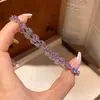 Galáxia Névoa Roxa~Pulseira com Pingente de Flor de Zircônia Gota d'Água Estilo Minimalista Coreano Ins Pulseira Joia de Luxo Leve de Alta Qualidade