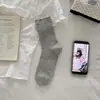 Meias de Renda para Mulheres, Meias Finas Respiráveis Absorventes de Suor para Meia-Panturrilha de Verão, Meias de Algodão de Cor Sólida com Bolinhas Estilo Japonês, Meias Soltas Sem Costura
