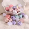 Cuentas de Acrílico Perlado Brillante Coloridas Flor de Ciruelo Agujero Recto para Pulsera Colgante Accesorios Pequeños de Joyería Venta al por Mayor