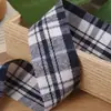 Acessórios de laço de fita xadrez colorida estilo academia, presilhas de cabelo, decorações para sapatos, chapéus, decorações de laço, acessórios de vestuário, fitas