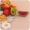 Suministros para bebé nuevos, dibujos animados de frutas, cuentas de silicona, cadena de chupete creativa para DIY, pulsera, juguete, accesorios para mordedor