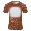 2022 nueva camiseta de manga corta para hombre y mujer con patrón de moda de transferencia térmica 3D personalizado de cuello redondo