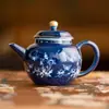 Tetera Cerámica Pequeña Danza de Flores y Mariposas del Fabricante para Uso Doméstico, Tetera Individual, Nuevo Modelo 2026, Separación de Té y Agua, Juego de Té de Alto Valor