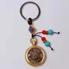 Llavero Giratorio de Cobre Puro Zodiacal para Dinero Llavero de Coche Manija Regalo de Actividad en Vivo