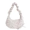 Bolsa Pequena de Lona Floral Fresca e Doce para Mulheres 2025 Nova Moda Bolsa de Ombro Nicho de Alto Padrão Versátil Bolsa Transversal