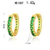 Nuevos Pendientes de Moda de Cobre Europeos y Americanos Lujo Ligero Circonita Redondos Simples Estilo Ins Joyería Versátil Venta al por Mayor