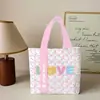 Bolsa tote urso do amor atacado do fabricante bolsa de lona versátil para estudantes usarem na aula bolsa de ombro para o dia a dia