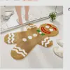 Alfombra de Piso Linda de Dibujos Animados Navideños para Entrada, Felpudo Absorbente de Agua Antideslizante, Alfombra de Piso Suave Aislante Estilo Americano Navideño