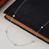 Collar de Plata de Ley S925 de Cuatro Hojas para Mujer, Lujo Ligero, Elegante, Gama Alta, Cadena Versátil para Clavícula, Joyería de Nuevo Estilo