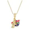 Collar Colgante de Planeta Espacial de Cobre Puro Microincrustado Transfronterizo con Circonita para Mujer, Cadena Versátil para Clavícula, Todo Diamante, Lujo Ligero