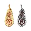 Joias de prata pura 999 Colar com pingente de prata tailandesa Pingente Bagua Jin Guang Zhuan de cinábrio Acessório de pingente Etiqueta para pulseira DIY