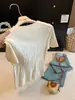 Camiseta de punto de manga media Zhengqi Special Apparel/Alta calidad popular estilo old money con estampado de árbol para mujer, otoño, estilo delgado ajustado