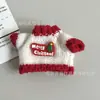 Ropa de muñeca navideña para muñecas de algodón de 14 cm, peluche de perro West Highland White Terrier, accesorios para muñecas, ropa para vestir muñecas