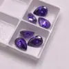 Pedra Preciosa em Forma de Gota Roxo-Vermelha Pedra Solta Zircônia em Forma de Pera Atacado Pingente DIY Brincos Anel Inlay Acessório de Joia Pedra