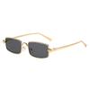 Gafas de sol transfronterizas europeas y americanas para hombre de alta gama 2024, nuevas gafas de sol de metal retro con montura pequeña, gafas de moda de moda