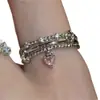 Anillo Usado de Viento Hielo Glaciar Trébol de Cuatro Hojas Polvo Diamante Cruz Borla Simple Nicho Lujo Ligero Vintage Apilable Anillos de Pareja
