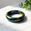Nova Pulseira Luminosa de Porcelana Azul com Design de Fluxo de Areia Dourada, Joia Unissex, Item Popular para Live Stream, Suprimento de Acessório para Mão