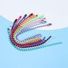 Material de joyería DIY, cadena de metal de 11 cm con forma de onda para niños, cadena de cuentas, cadena de etiquetas de colores, cadena de cuentas pequeñas, accesorios para llavero