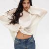 Primavera y Verano 2025 Nuevo Suéter Calado de Color Sólido para Mujer Estilo Europeo y Americano Suave Holgado Tejido Mono de Manga Larga Jersey Transfronterizo