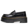 Zapatos de Cuero Genuino Lefu Transfronterizos Epiden Moda para Mujer Viajeros Zapatos Bajos Pequeños de Cuero Suela de Plataforma Moda Estudiante Suela Gruesa