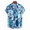 Camisa Hawaiana de Manga Corta Floral Camisa de Playa Camisa Casual para Hombre