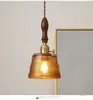 Luminária pendente de cerâmica luz pendente de cabeceira luz de corda estilo retrô luz para corredor de entrada retrô francês corredor madeira maciça luz ferro sem escrúpulos