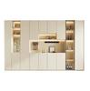 Aparador de aluminio completo, gabinete de pared integrado, gabinete de almacenamiento multifuncional, combinación de puerta de vidrio, aleación de aluminio, exhibidor, vinoteca, personalización