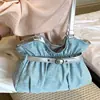 Bolsa de Ombro Transfronteiriça com Novo Design de Moda, Bolsa Tote Jeans Estrelada de Grande Capacidade, Bolsa de Ombro Versátil para o Dia a Dia para Mulheres