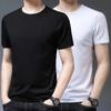 Nova Camiseta de Manga Curta Lisa de Verão Masculina Gola Redonda Casual Tamanho Plus Size Meia-manga Camiseta Básica Masculina Versátil Tendência Roupa Masculina