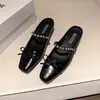 Zapatos de Mujer Cuadrados de Tacón Bajo con Estilo Moderno y Suave 2026 Primavera Zapatos Mary Jane de Moda Decorados con Lazo y Pedrería