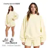 Producto nuevo transfronterizo 350G estilo callejero americano de forro polar deportivo casual pantalones de chándal para mujer, otoño e invierno dopamina chica caliente pantalones cortos para mujer