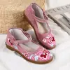 Zapatero de Jiangnan Zapatos de Mamá Estilo Chino Zapatos Bordados Planos para Mujer Nuevo Estilo Retro Old Beijing Zapatos para Mujer al por Mayor
