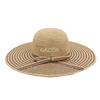 Sombrero de Paja Nuevo de Primavera para Mujer Rafia Crochet Sombrero Protección Solar Sombrero de Paja de Cúpula Sombrilla Playa Sombrero de Pescador