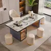 Mesa de Centro y Juego de Sillas de Piedra Sinterizada Una Mesa Cinco Sillas Mesa de Café Sala de Estar Uso en el Hogar 2026 Nuevo Juego de Té de Alta Gama Mesa de Té Juego Completo