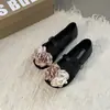 Elegantes Zapatos Mary Jane para Mujer con Exquisito Diseño de Una Correa, Decoración Floral Estilo Hada, Zapatos de Una Sola Hebilla Antideslizantes de Boca Baja para Primavera