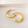 Estilo Igual a Dong Jie Nicho Retro Patrón Grande C Old Frosted Pin de Plata 925 Arete Pendiente Pendientes Elegantes para Mujer