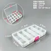 Caja Organizadora Desmontable de 15 Compartimentos DIY Hecha a Mano Caja de Almacenamiento de Plástico Transparente PP para Joyería Caja de Almacenamiento para Herramientas de Ferretería Brocas