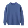 Suéter de cachemira de manga raglán para niños de otoño e invierno, nuevo, cuello redondo, para niños y niñas, suéter básico, top básico de punto para bebé