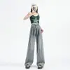 Jeans rectos para mujer, nuevo estilo primavera-verano 2026, delgados, holgados, diseño retro, adelgazantes, de cintura alta, pantalones de pierna ancha