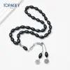 Pulsera de 33 Cuentas de Oración Tasbih, Pulsera de Cuentas de Oración para Festival, Pulsera de Cuentas de Oración de Oriente Medio, Cuentas de Oración de Aleación con Doble Cola
