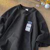 Camiseta de manga corta tipo gofre para hombre, verano 2024, nueva, cuello redondo, sin mangas, volantes, guapo, holgada, talla grande