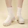 Comercio exterior botas cortas deportivas de ocio para mujer otoño e invierno 2024 nueva estación independiente europea y americana talla grande tejido fly calcetines elásticos botas deseo