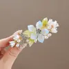 Estilo Coreano Estilo Antiguo Lirio del Valle Perla Pasador de Pelo Nuevo Estilo Chino Pinza de Resorte para Recogido Parcial en la Parte Posterior de la Cabeza Estilo Chino Dulce Tocados de la Dinastía Han