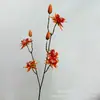 Nueva Flor de Orquídea Llama de Dos Púas Transfronteriza Flor Artificial Estilo Nórdico Decoración de Planta Verde para Sala de Estar del Hogar Accesorio de Arreglo de Boda