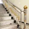 Estilo Europeu Tubo Redondo Quadrado de Aço Inoxidável 304 com 25 Tubos Tubo Coluna Reta Integrado Corrimão de Escada Coluna de Flor Tubo de Guarda-Corpo de Varanda