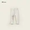 Pantalones de Primavera y Otoño para Niñas, Estilo Coreano de Moda, Nuevos Pantalones Cómodos y Suaves con Estampado de Conejo, Leggings de Longitud 9/10
