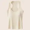 Camiseta sin mangas acanalada de algodón de alto recuento para primavera y verano con almohadillas en el pecho, adelgazante, con tiras al cuello, estilo sexy maduro, top sin espalda para mujer