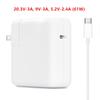 Para carregador de notebook Apple 45W60W85W, carregador Macbook 61W87W96W, carregamento rápido